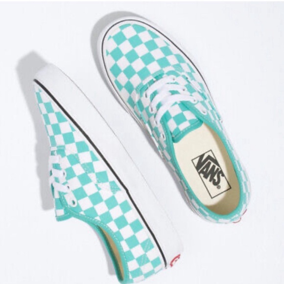 Vans Authentic Checkerboard in Waterfall and White Check - Picture 5 of 10
